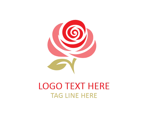 Abstract Rose Icon Logo