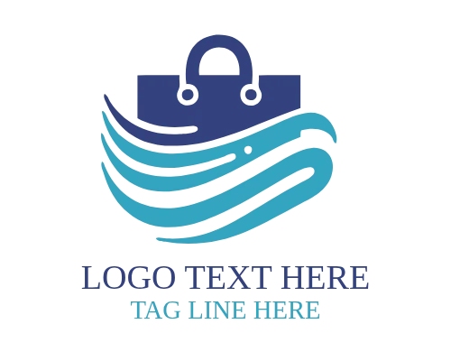 Abstract Shopping Bag Logo