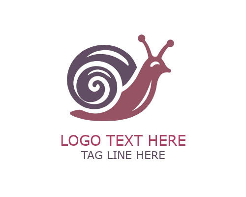 Abstract Snail Symbol Logo for Creative and Artistic Brands