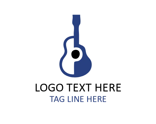 Abstract Sound Wave Guitar Neck Logo