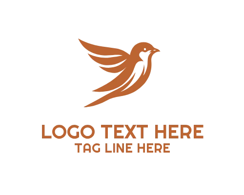 Abstract Sparrow Flight Logo