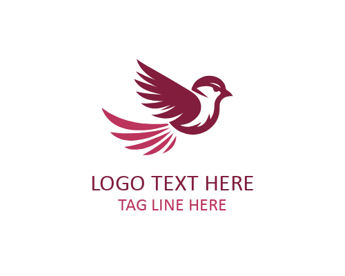 Abstract Sparrow Shape Logo