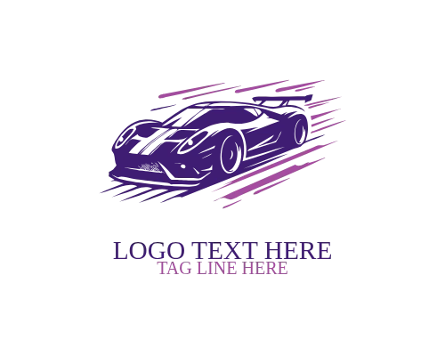 Abstract Sports Fast Car Logo