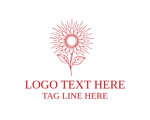 Abstract Sunflower Suggestion Logo