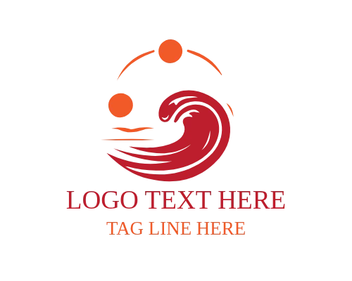 Abstract Surfing Wave Logo for Creative Ocean and Beach Branding