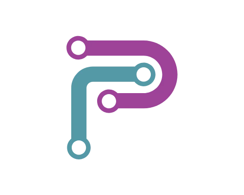 Abstract Letter P Tech Logo