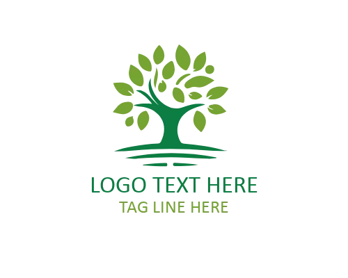 Abstract Tree Logo for Creative Branding