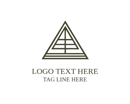  Abstract Triangular Pyramid Logo