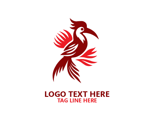 Abstract Tropical Bird Logo