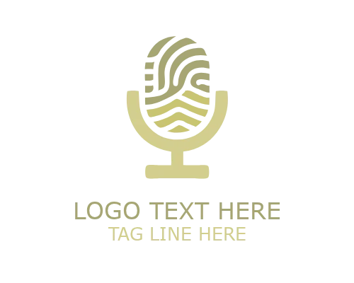 Abstract Voice Podcast Logo for Modern Audio Branding