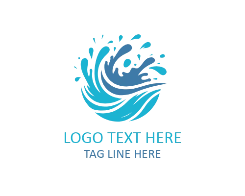Abstract Water Splash Logo for Modern Branding