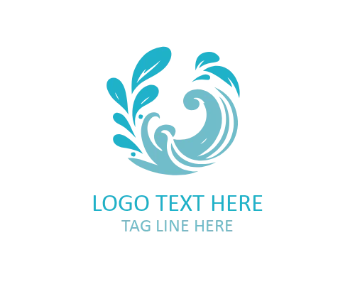 Abstract Water Splash Logo