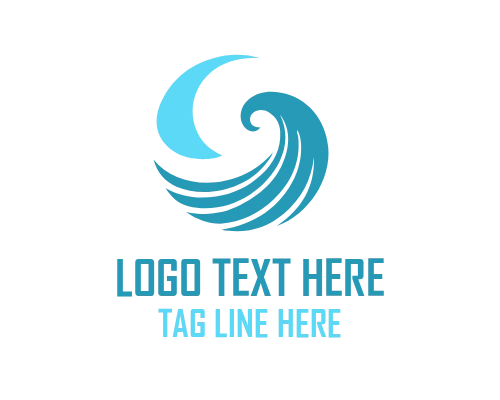 Abstract Water Waves Logo