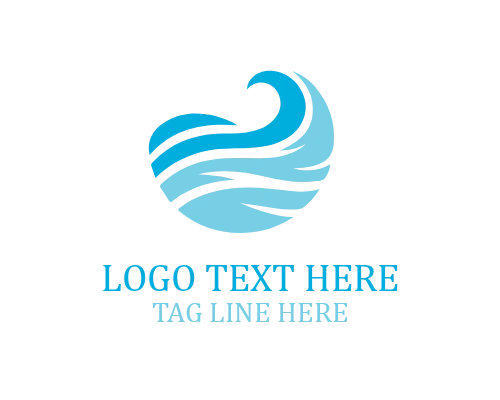 Abstract Wave Circle Logo