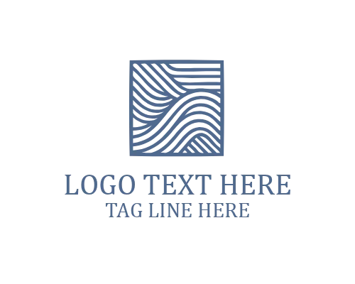 Abstract Wave Current Line Logo
