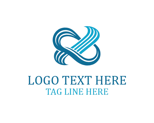 Abstract Wave Flowing Logo