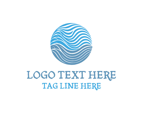 Abstract Wave Spiral Flow Logo
