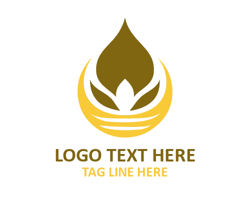 Abstract Wave Water Drop Logo