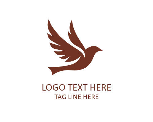 Abstract Wings Flying Bird Logo