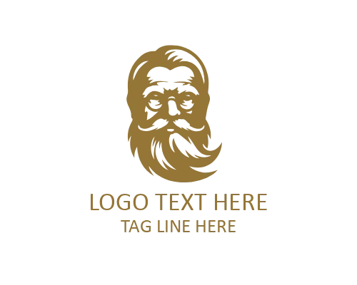 Abstract Wise Old Man Face Logo for Modern Brands