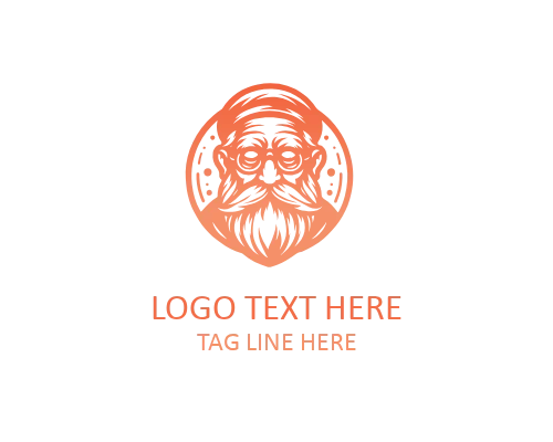 Abstract Wise Old Man Logo