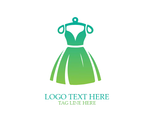 Abstract Women Dress Logo