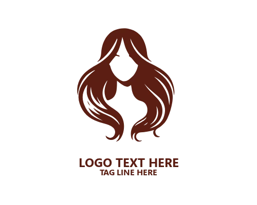  Abstract Women Hair Logo