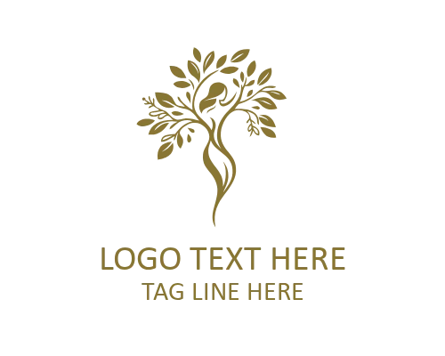 Abstract Women Tree Logo
