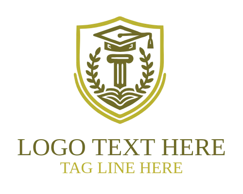 Academy Education Cap and Book Logo