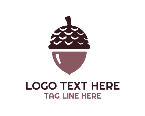 Acorn Nature Logo for Organic and Eco Branding