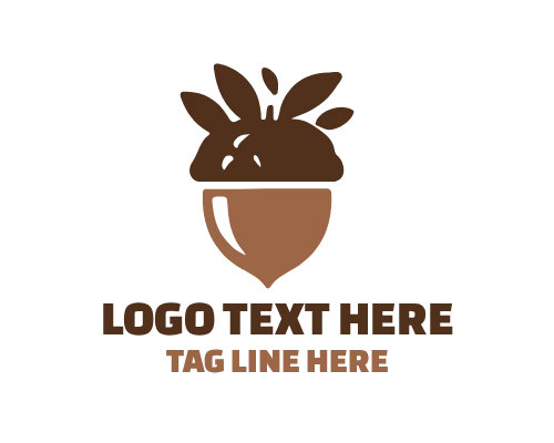Acorn Outline Icon Oak Seed Line Design