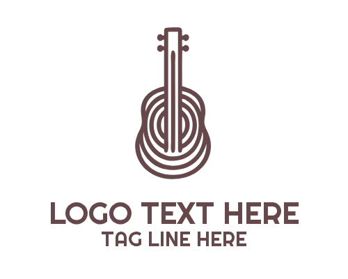 Acoustic Minimal Guitar Logo