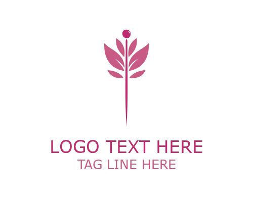 Acupuncture Circle Needle Logo for Holistic Therapy and Wellness