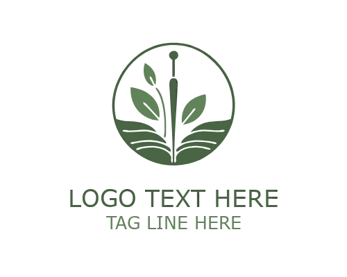 Acupuncture Lotus Circle Logo for Holistic Therapy and Wellness