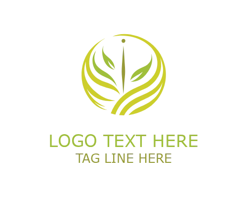 Acupuncture Traditional Needle Logo for Holistic Wellness and Therapy