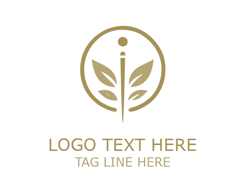 Acupuncture Zen Needle Logo for Holistic Health and Wellness