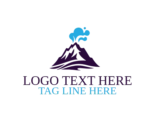 Adrenaline Volcano Mountain Logo