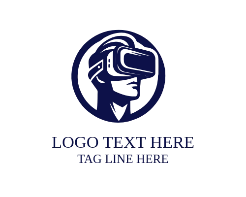 Advanced VR Glasses Logo for Digital Technology