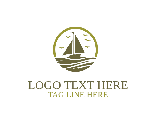 Adventure Explorer Sail Ship Logo