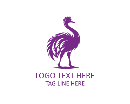 Adventure Ostrich Wildlife Logo