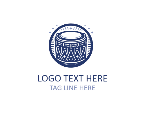 African Conga Rhythm Logo for Percussion Performances