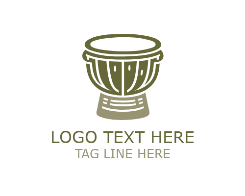 African Cultural Music Instrument Logo