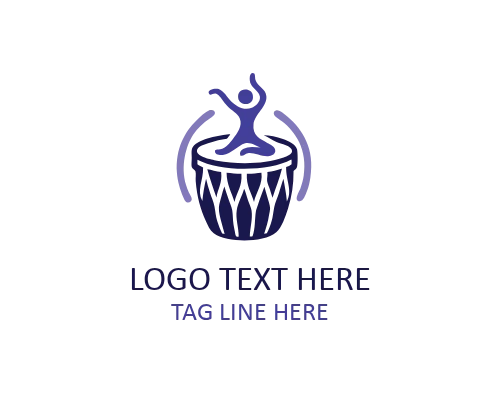 African Dance Beat Logo for Traditional Dance
