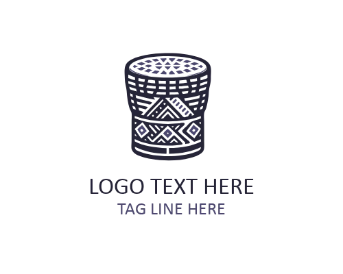 African Dance Drum Logo for Traditional Dance Groups