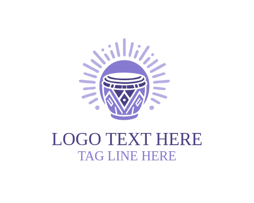 African Drum Circle Logo for Community Events