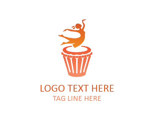 African Drum Logo Design for Cultural Music