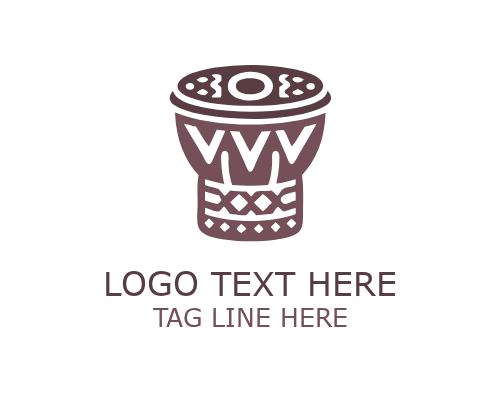 African Folk Drum Logo