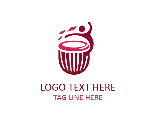 African Percussion Melody Logo for Drum Groups