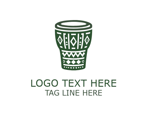 African Spiritual Music Instrument Logo