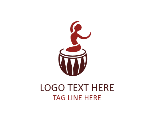 African Talking Drum Logo for Communication